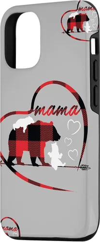 Vista 2 de iPhone 12/12 Pro Mama Bear 2 Cachorros lindo nuevo mamá regalos titular accesorio teléfono caso