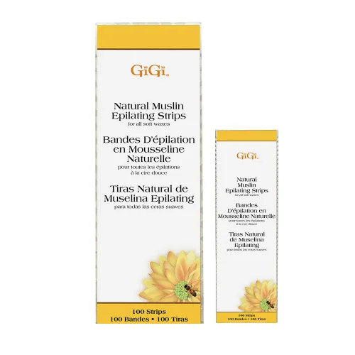 Vista 14 de GiGi Tiras de depilación para depilación y depilación, muselina natural pequeña, 100 tiras depiladoras