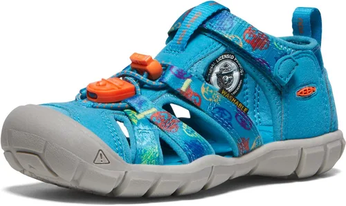 Vista 14 de KEEN Sandalias unisex para niños Seacamp 2 CNX con puntera cerrada Azul Azur/Blanco Estrella