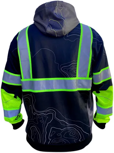 Vista 4 de SafetyShirtz Sudadera con capucha SS360 Topo Stealth - Visibilidad mejorada, color negro