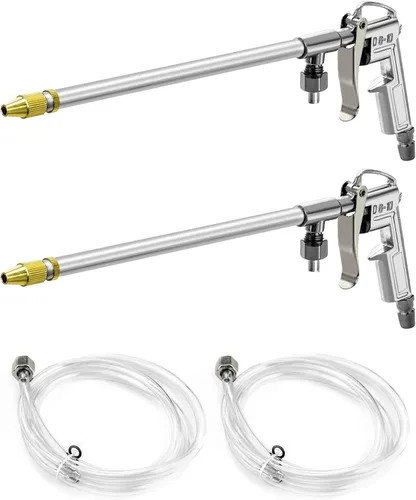 Vista 8 de QWORK Pistola de pulverización, Kit de pistola lavadora de limpieza de motor de aire neumática de aluminio, 1/4