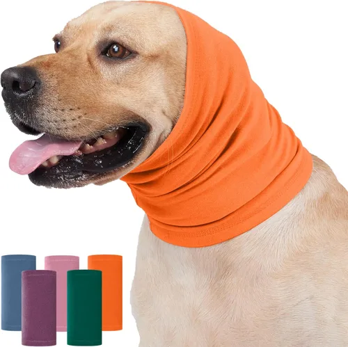Vista 16 de Nanaki Sudadera con capucha calmante para perros, fundas silenciosas para la cabeza, cubiertas para las orejas, capucha para baño de ruido
