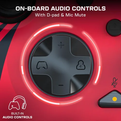 Vista 5 de PDP Gaming Xbox Series X S Red Bundle: REMATCH Wired Gamepad Controller & AIRLITE Wired Headset with Mic, Licensed Xbox One Gamepad, Customizable