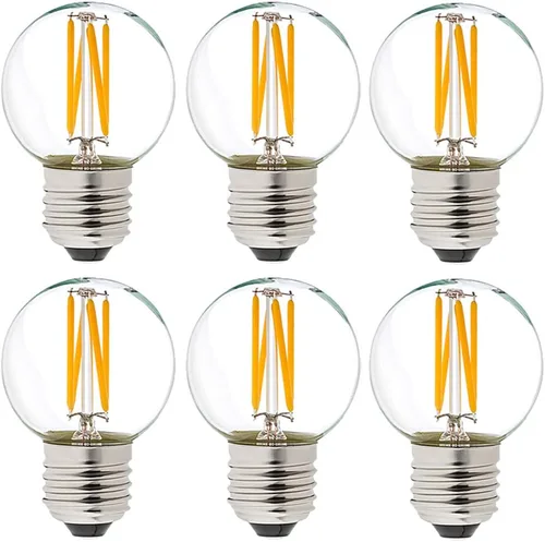 Vista 12 de LiteHistory E12 - Bombilla LED regulable g16.5 de 6 W, igual a 60 W, 600 lúmenes, AC120V E12, bombilla de candelabro de 60 W para candelabros 4w =