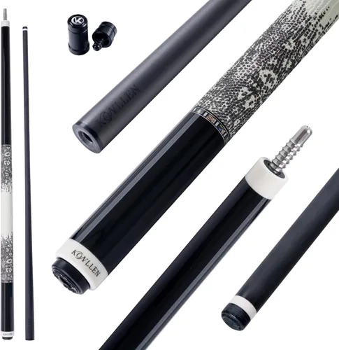 Vista 26 de KONLLEN 2.0 Carbon Fiber Pool Cue, Low Deflection, Pro Taper Shaft BK10-Negro