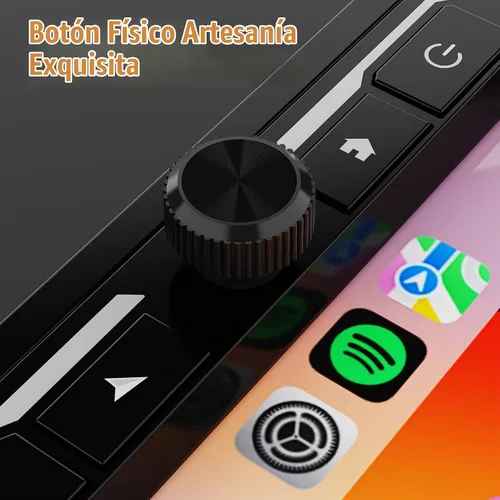 Vista 4 de Haudio Estéreo de coche de 7 pulgadas con perilla, CarPlay inalámbrico y Android Auto Android 13 Unidad principal de doble DIN: 2GB+32GB, 1024x600