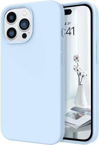 Vista 11 de Telaso Funda compatible con iPhone 14, silicona líquida de goma de gel suave para iPhone 14, funda delgada para teléfono con forro de microfibra