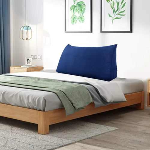 Vista 4 de WOWMAX Almohada de cuña para cabecero de cama de día, con funda extraíble, sin botones, tamaño matrimonial