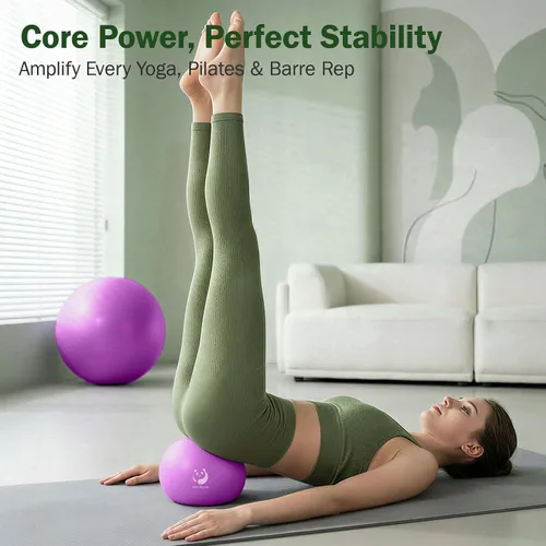 Vista 27 de Slim Panda Pilates Ball, 9 Inch Small Exercise Ball, Anti Burst Mini Yoga Ball for Stability, Workout, Barre, Core Strength, Physical Therapy