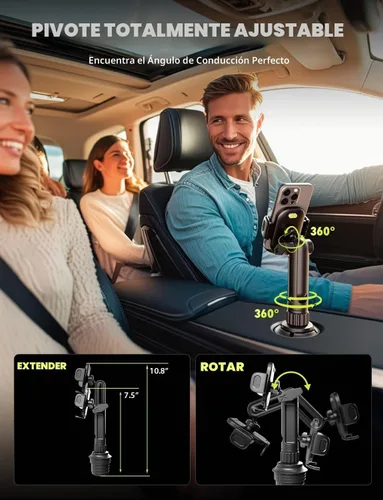 Vista 5 de Bracketron TripGrip - Soporte para teléfono para teléfono, soporte universal para teléfono para automóvil, rotación de 360°, se adapta a