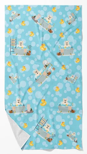 Vista 46 de Caroline's Treasures WDK5738BTLG Airedale - Toalla de baño grande para bañera