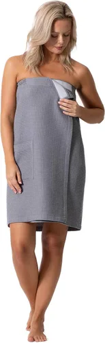 Vista 4 de Robe Direct Quick Dry, Lightweight Waffle Spa/Bath Wrap with Adjustable Closure & Elastic Top