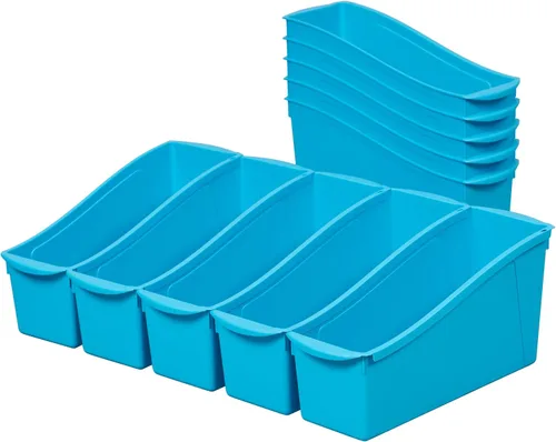 Vista 13 de ECR4Kids Linking - Papelera de plástico para libros, organización multiusos, surtido, 10 piezas