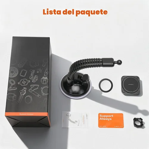 Vista 9 de APPS2Car Soporte de teléfono para camión, soporte de teléfono para parabrisas de alta resistencia