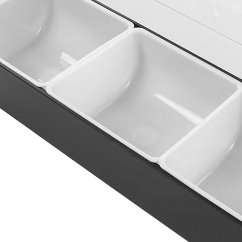 Vista 8 de Caja de condimentos de cocina, ollas de cocina, tapa de plástico, múltiples compartimentos, contenedor de frutas, contenedor de almacenamiento