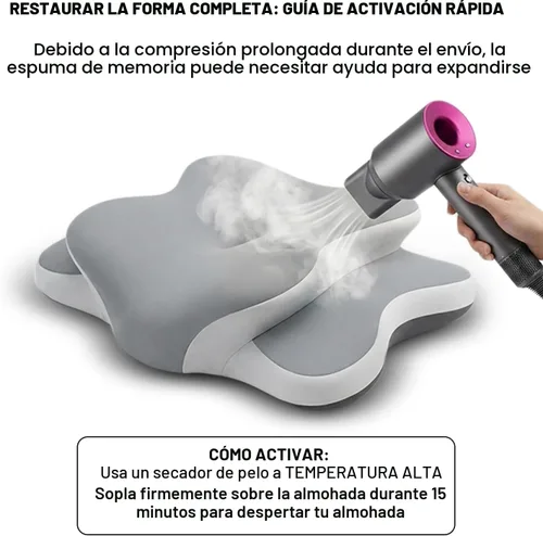 Vista 7 de Almohada de apnea del sueño con alivio del dolor de cuello y ronquidos, almohada cervical ortopédica, almohada ergonómica de espuma viscoelástica