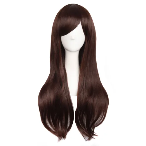 Vista 25 de MapofBeauty - Peluca larga de extremos rizados para cosplay, de 28 pulgadas, para mujer, color Azure Azul celeste