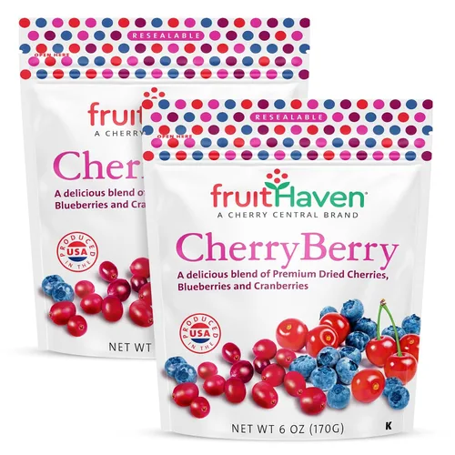 Vista 8 de fruitHaven Arándanos secos, totalmente naturales, sin gluten, sin perservantes, buena fuente de fibra, vitaminas y minerales, propiedad