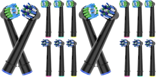 Vista 8 de 8 cabezales de repuesto compatibles con cepillo de dientes eléctrico Oral B, 4 piezas de limpieza de precisión y 4 cabezales de cepillo de limpieza