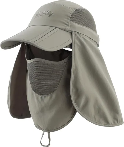 Vista 14 de Connectyle Sombreros de pesca con protección solar UPF 50+ para hombre con solapa extraíble para el cuello Azul aguamarina