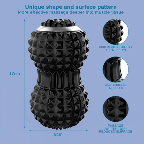 Vista 3 de Uppye Pelota de masaje vibratoria para aliviar el dolor, pelota de movilidad para terapia física y recuperación de entrenamiento, herramientas