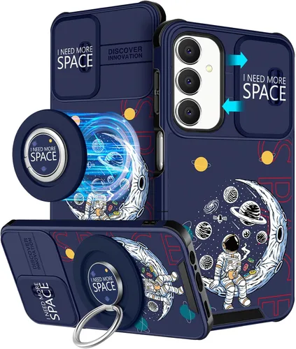 Vista 26 de Funermei Funda para teléfono Samsung Galaxy A15 5G - [2 en 1] Funda para teléfono de mujeres lindas chicas, diseño femenino de mariposa negra