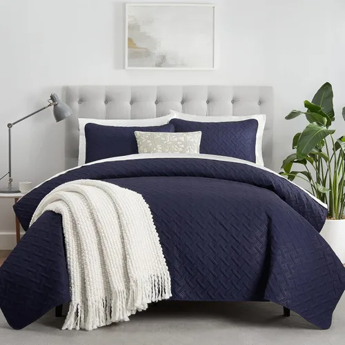 Vista 8 de Serta ComfortSure - Juego de ropa de cama suave de 2 piezas, incluye colcha/colcha y funda de almohada, ropa de cama para todas las estaciones, Gris