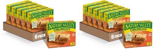 Vista 12 de Nature Valley Barras de granola crujiente, almendra tostada, 1.49 onzas, 6 unidades, 12 barras (paquete de 12)