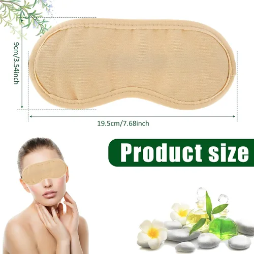 Vista 7 de Paquete de 2 unidades de aceite de ricino para ojos, envoltura reutilizable de franela de bambú natural de aceite de ricino con correa elástica