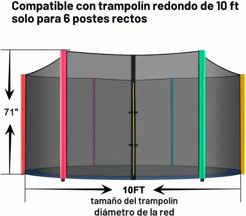 Vista 2 de Red de trampolín, repuesto de red de trampolín redonda premium de 10 a 16 pies