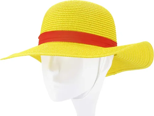 Vista 5 de Sombrero de paja Cosplay Cinta roja (amarillo)