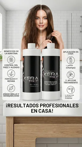 Vista 4 de Tratamiento De Cirugia Capilar Para El Cabello Restaura Y da Brillo 16 oz o Cirugía Capilar Queratina Medio Litro