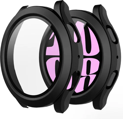 Vista 19 de Misxi - Juego de 2 fundas rígidas de policarbonato con protector de pantalla para Samsung Galaxy Watch 5 Galaxy Watch 4 de 40 mm, funda ultradelgada