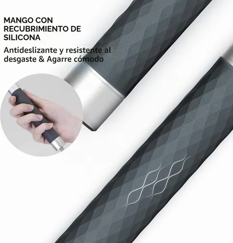 Vista 3 de PROIRON Cuerda de saltar con peso de 1 libra, cuerda de saltar con mango de aleación de aluminio, cuerda de saltar extra gruesa de 0.276 in