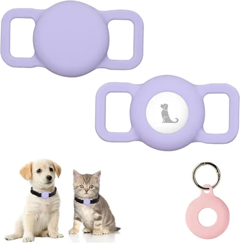 Vista 8 de 2 soportes de silicona para collar de perro, estuche impermeable para rastreador de perros y gatos, resistente a los arañazos, antipérdida, y 1