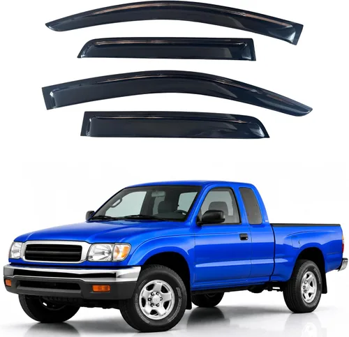 Vista 287 de IG - Visera para ventana para Ford Bronco y F150-F350 1980-1996, deflector lateral tipo cinta adhesiva, resistente, contra lluvia y viento