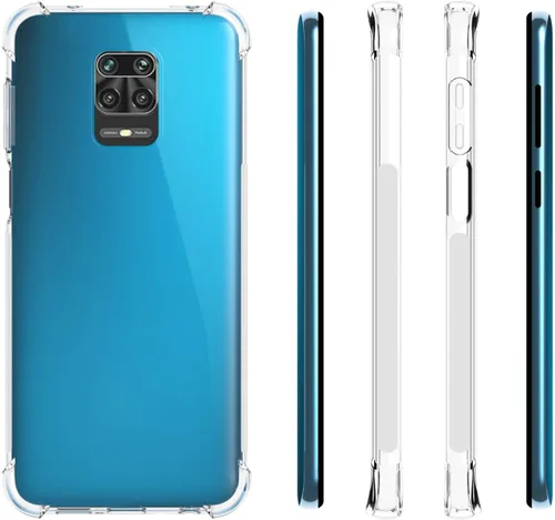 Vista 2 de USTIYA Funda para Xiaomi Mi Redmi Note 9s/Note 9 Pro/Note 9 MAX Clear TPU Cuatro Esquinas Parachoques Proteger Cámara Cubierta Protectora
