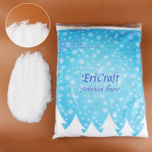Vista 6 de Nieve artificial, 8 litros, 9.2 oz, nieve de plástico para decoración y manualidades