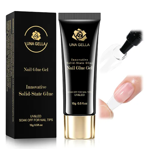 Vista 32 de UNA GELLA - Pegamento para uñas súper fuerte, 2 unidades de 0.3 fl oz, semisólido