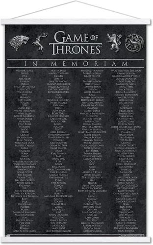 Vista 19 de Póster de pared de Juego de Tronos en memoria, 22.4 pulgadas de largo x 14.7 W, versión enmarcada de madera de granero Versión enmarcada Barnwood