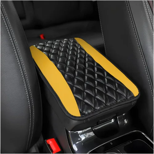 Vista 17 de Moly Magnolia Cojín Acolchado para Consola Central de Automóvil, Cubierta Protectora Universal de Cuero Impermeable para Caja de Asiento