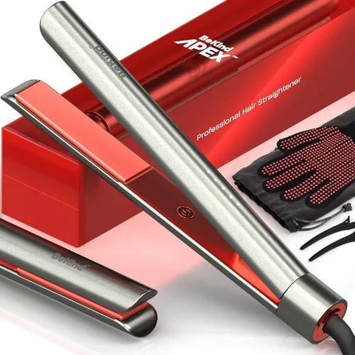 Vista 12 de Bekind Apex Plancha Alisadora de Cabello 2 en 1 Plancha Alisadora y Rizadora de 1" 460°F para Todos los Peinados Tecnología UltraSmooth Azul