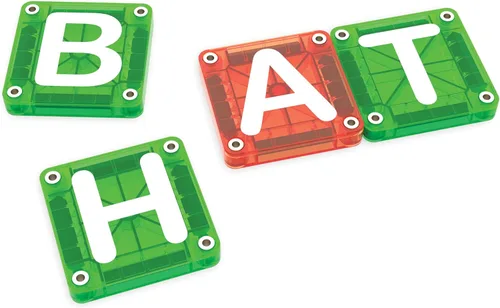 Vista 7 de MAGNA-TILES MicroMAGS Learn Letters - Juego de construcción magnética de 56 piezas, la marca original de construcción magnética