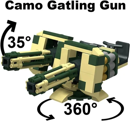Vista 5 de 390+ Piezas Paquete de Armas Militares Juguetes de Bloques de Construcción Conjunto de Armas del Ejército Conjunto de Equipo de Soldado Kits