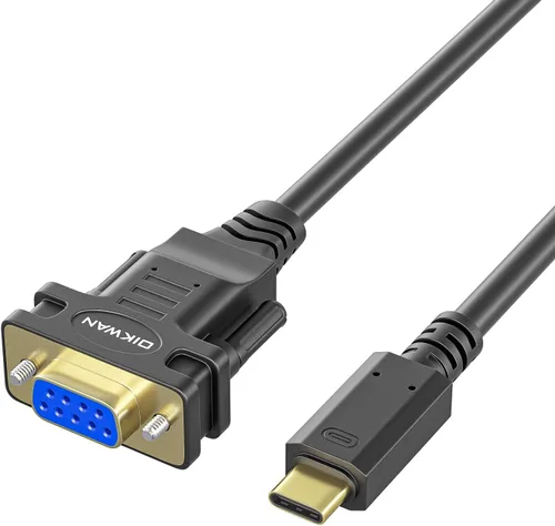 Vista 10 de Adaptador USB a serie RS232 con chipset FTDI - Cable USB 2.0 a serie DB9 hembra para Windows y Mac (6 pies)