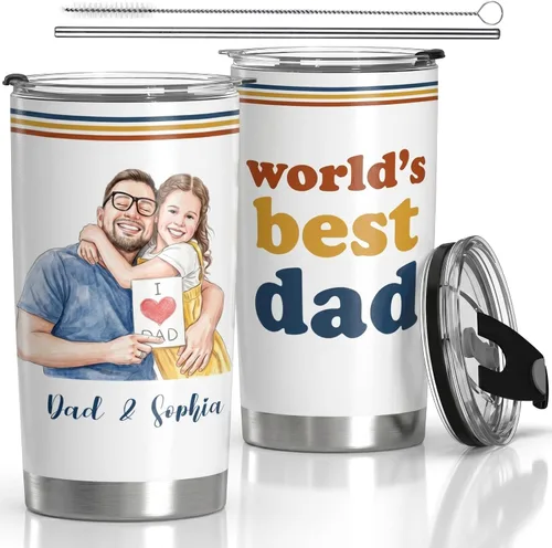 Vista 28 de Vaso personalizado con texto fotográfico, vaso de acero inoxidable con pajilla, taza de café personalizada con foto de viaje, regalo
