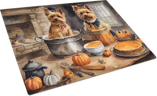 Vista 15 de Caroline's Treasures DAC1720LCB Affenpinscher - Tabla de cortar de vidrio con calabazas para cocina de otoño, grande, decorativa, de vidrio