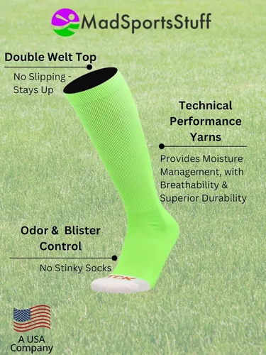 Vista 3 de MadSportsStuff - Calcetines de béisbol para niños, niñas, hombres o mujeres, tallas para jóvenes y adultos