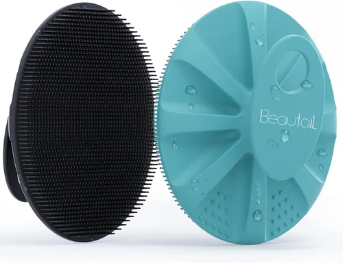 Vista 11 de BEAUTAIL Cepillo de silicona para ducha y baño, exfoliante suave para mujeres y hombres, piel sensible al bebé, fácil de limpiar, enjabona bien, más