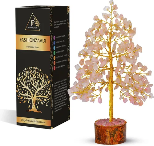 Vista 9 de FASHIONZAADI Árbol de Gemas de Turmalina Negra - Árbol Bonsái de Dinero Feng Shui para Decoración del Hogar - Regalo Espiritual de Cristal
